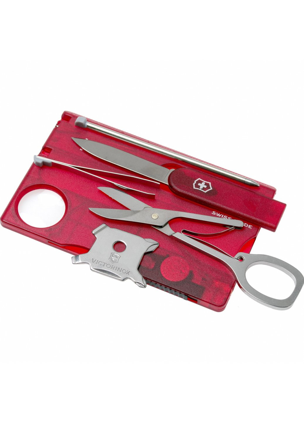 Ніж SwissCard Lite Transparent Red (0.7300.T) Victorinox (257223080)