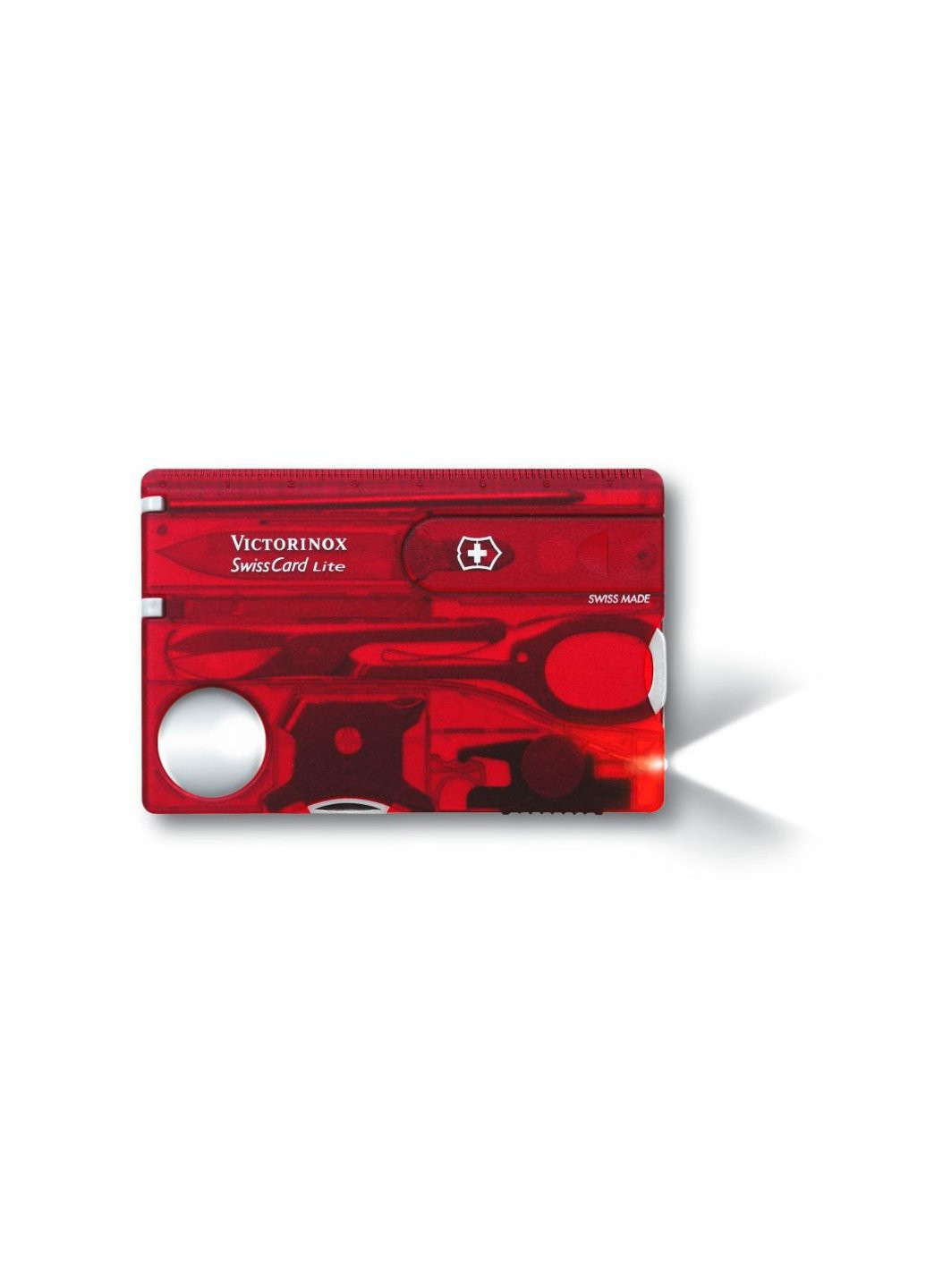 Ніж SwissCard Lite Transparent Red Blister (0.7300.TB1) Victorinox (257224969)