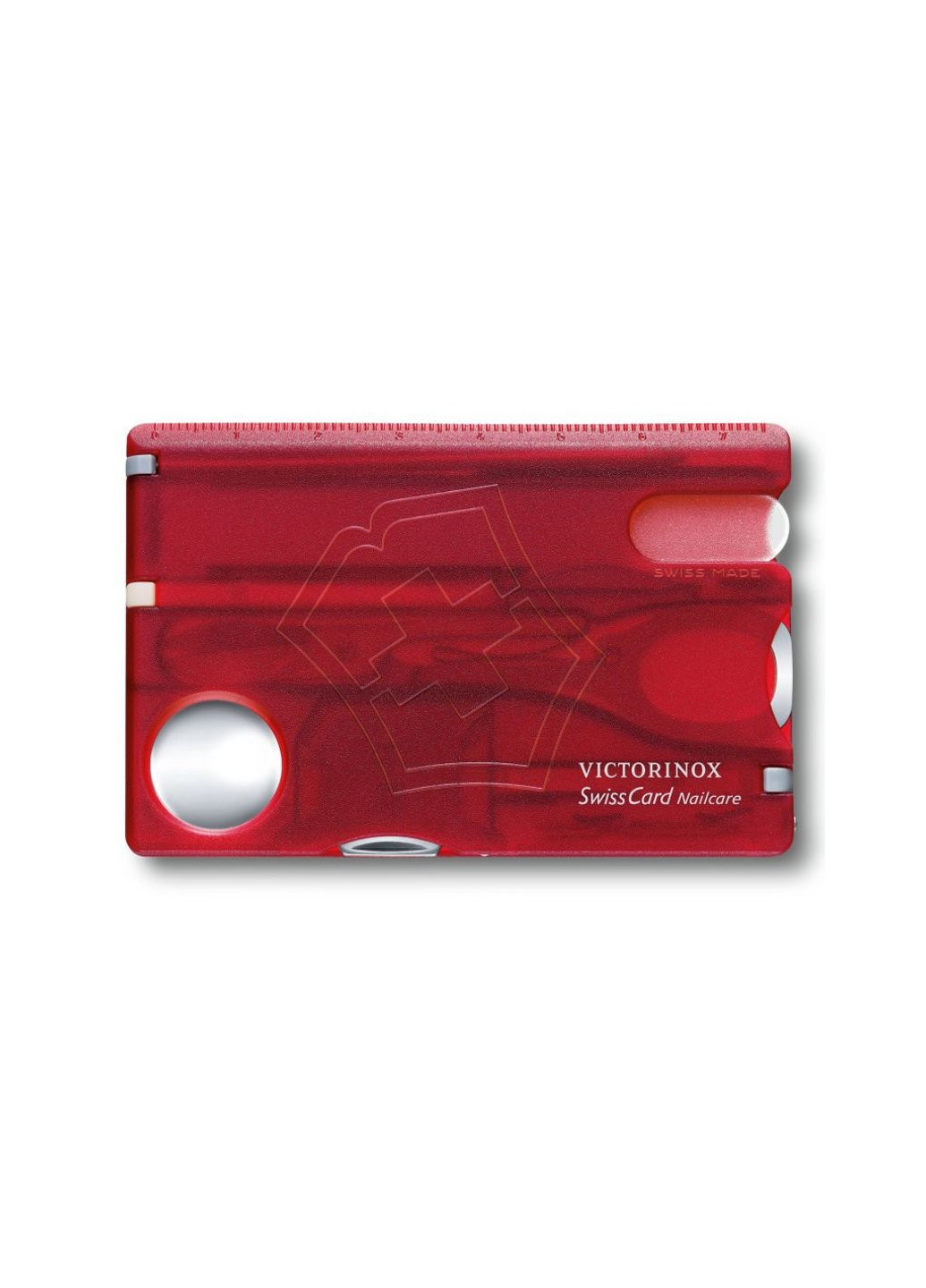 Ніж SwissCard NailCare Transparent Red (0.7240.T) Victorinox (257224925)