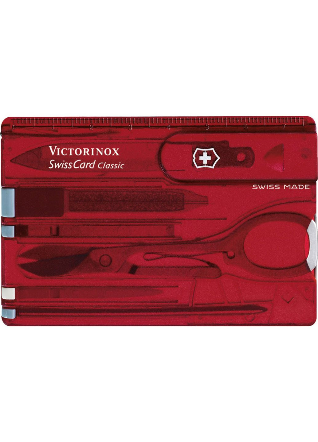 Нож SwissCard Transparent Red (0.7100.T) Victorinox (257224952)