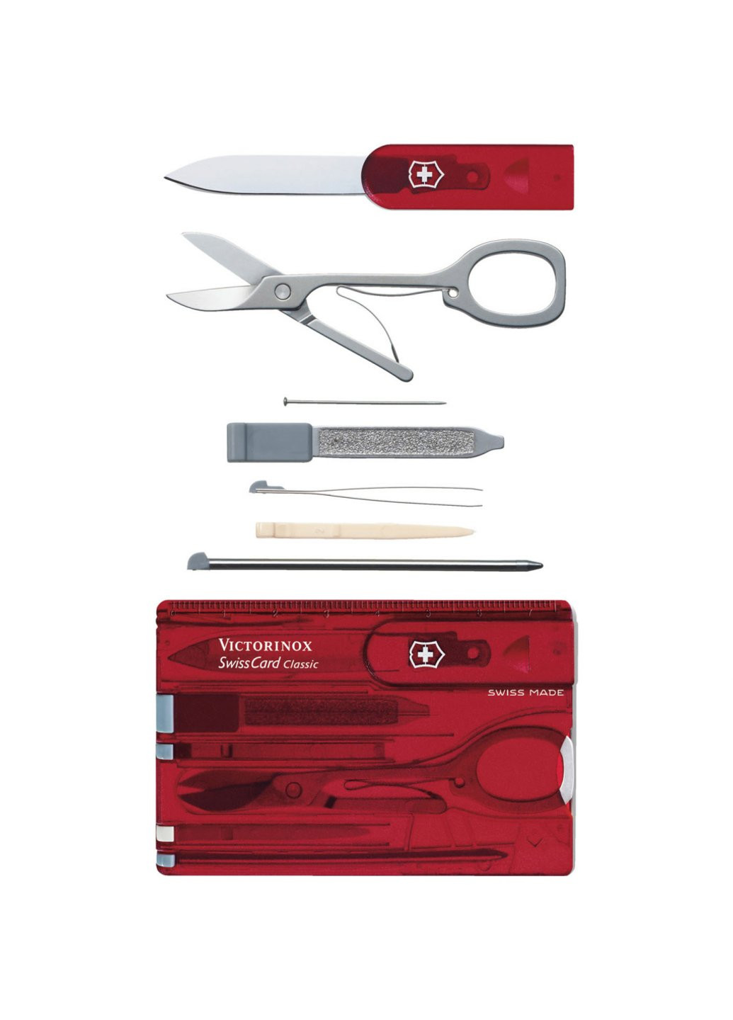 Нож SwissCard Transparent Red (0.7100.T) Victorinox (257224952)
