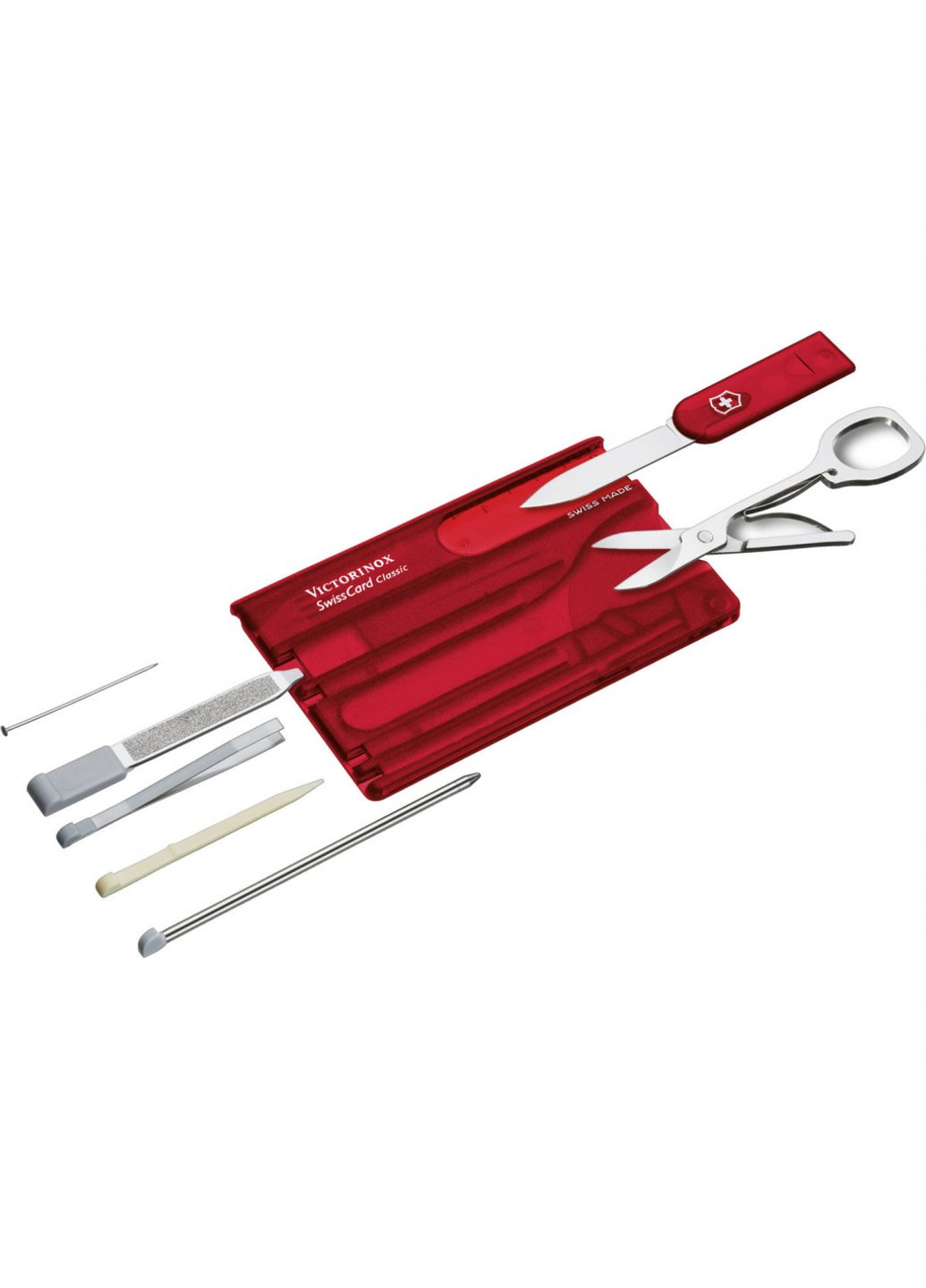 Нож SwissCard Transparent Red (0.7100.T) Victorinox (257224952)