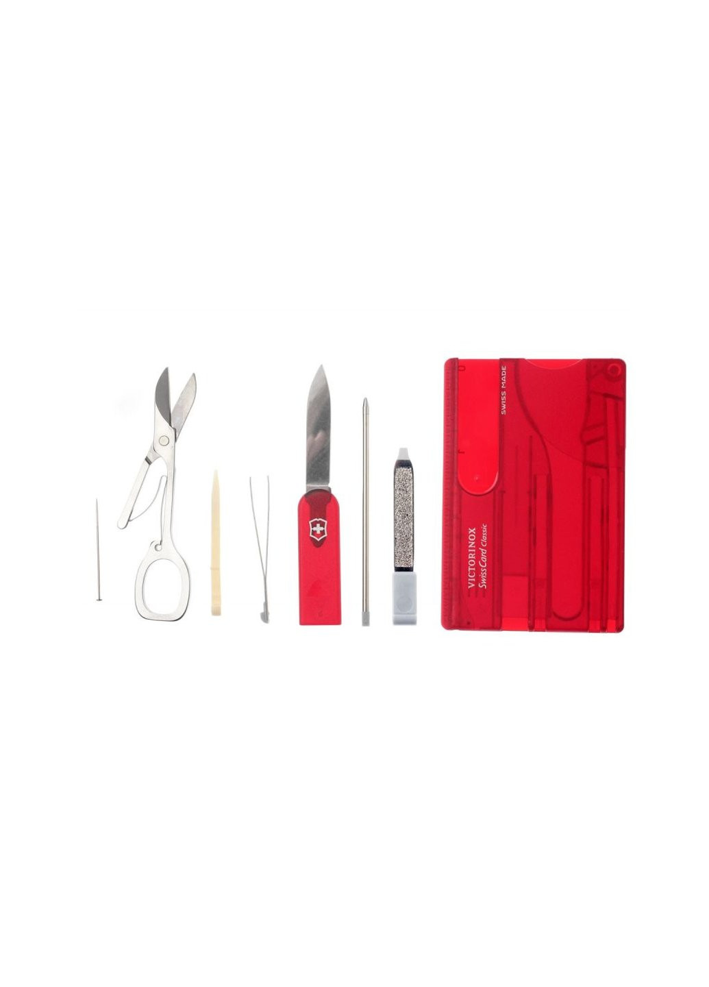 Нож SwissCard Transparent Red (0.7100.T) Victorinox (257224952)
