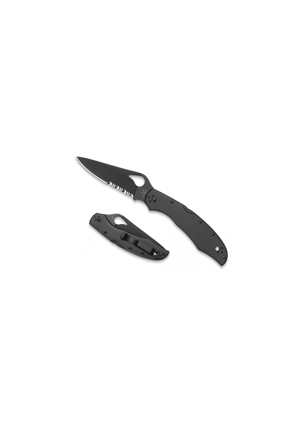 Нож Byrd Cara Cara 2 Black, полусеррейтор (BY03BKPS2) Spyderco (257223334)