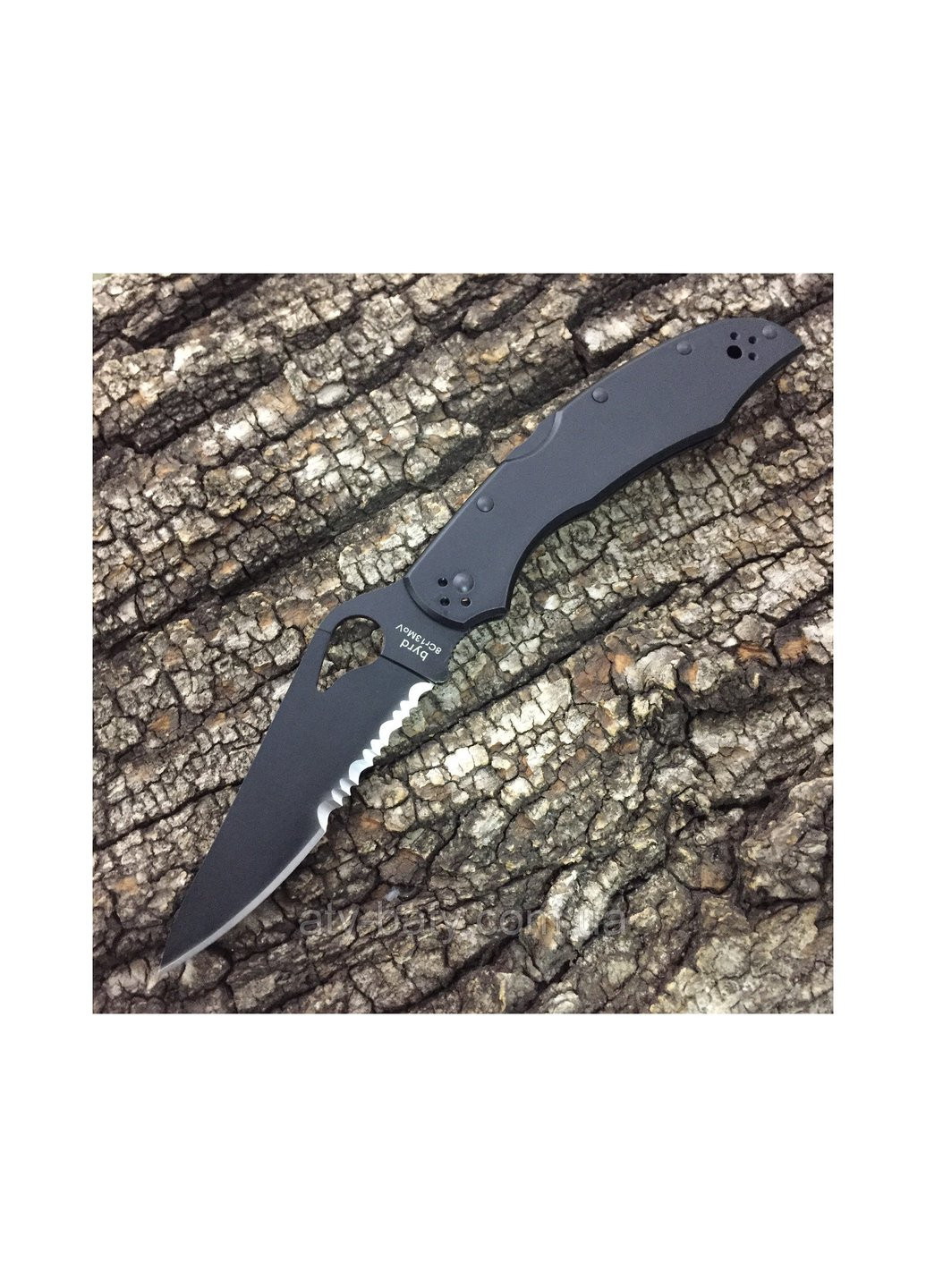 Нож Byrd Cara Cara 2 Black, полусеррейтор (BY03BKPS2) Spyderco (257223334)