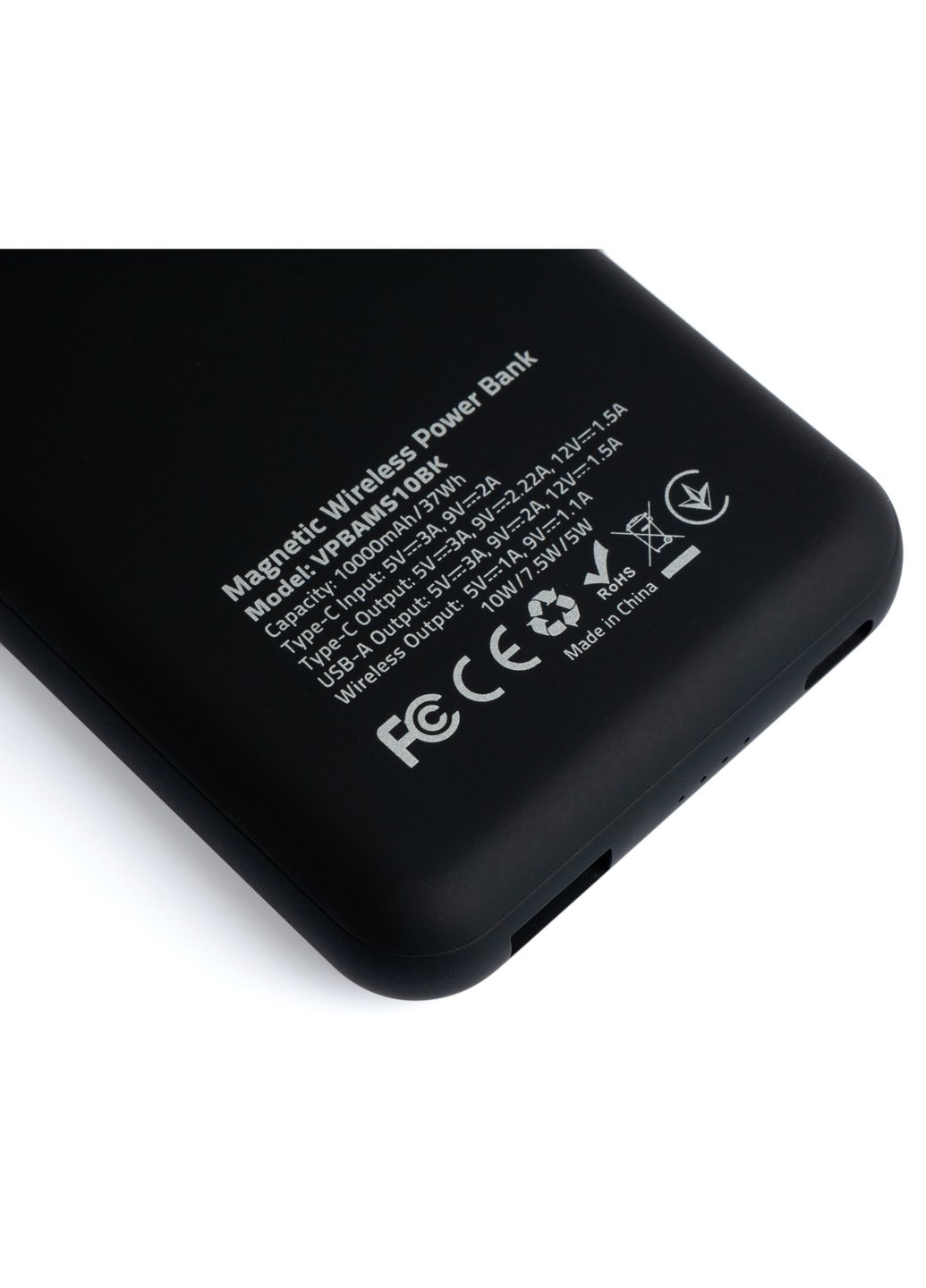Батарея універсальна 10000 mAh Wireless Magnetic QC+PD (VPBAMS10BK) Vinga (257225216)
