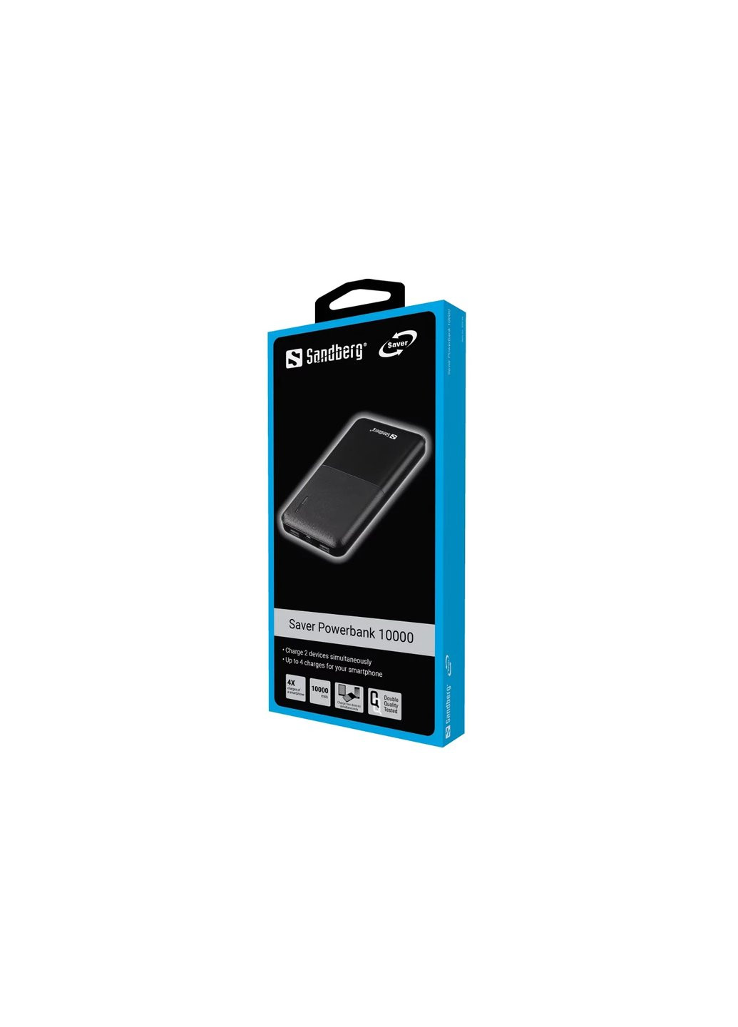 Батарея универсальная 10000mAh, Saver, USB-C, Micro-USB, output: USB-A*2 Total 5V/2.4A (320-34) Sandberg