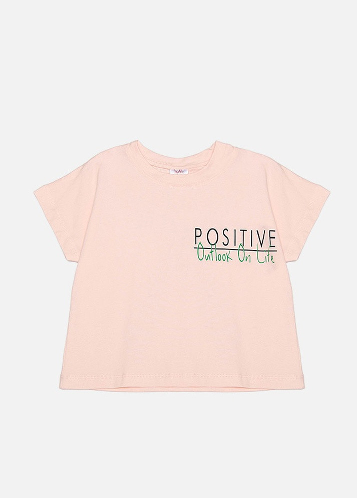 Розовая летняя футболка для девочки Miss Feriha