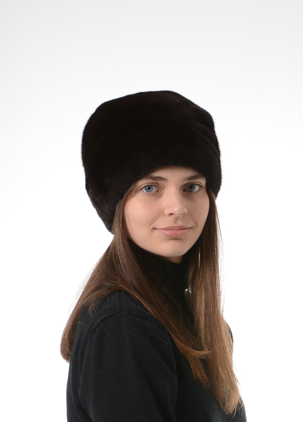 Женская зимняя норковая шапка кубанка Меховой Стиль коса (257222731)