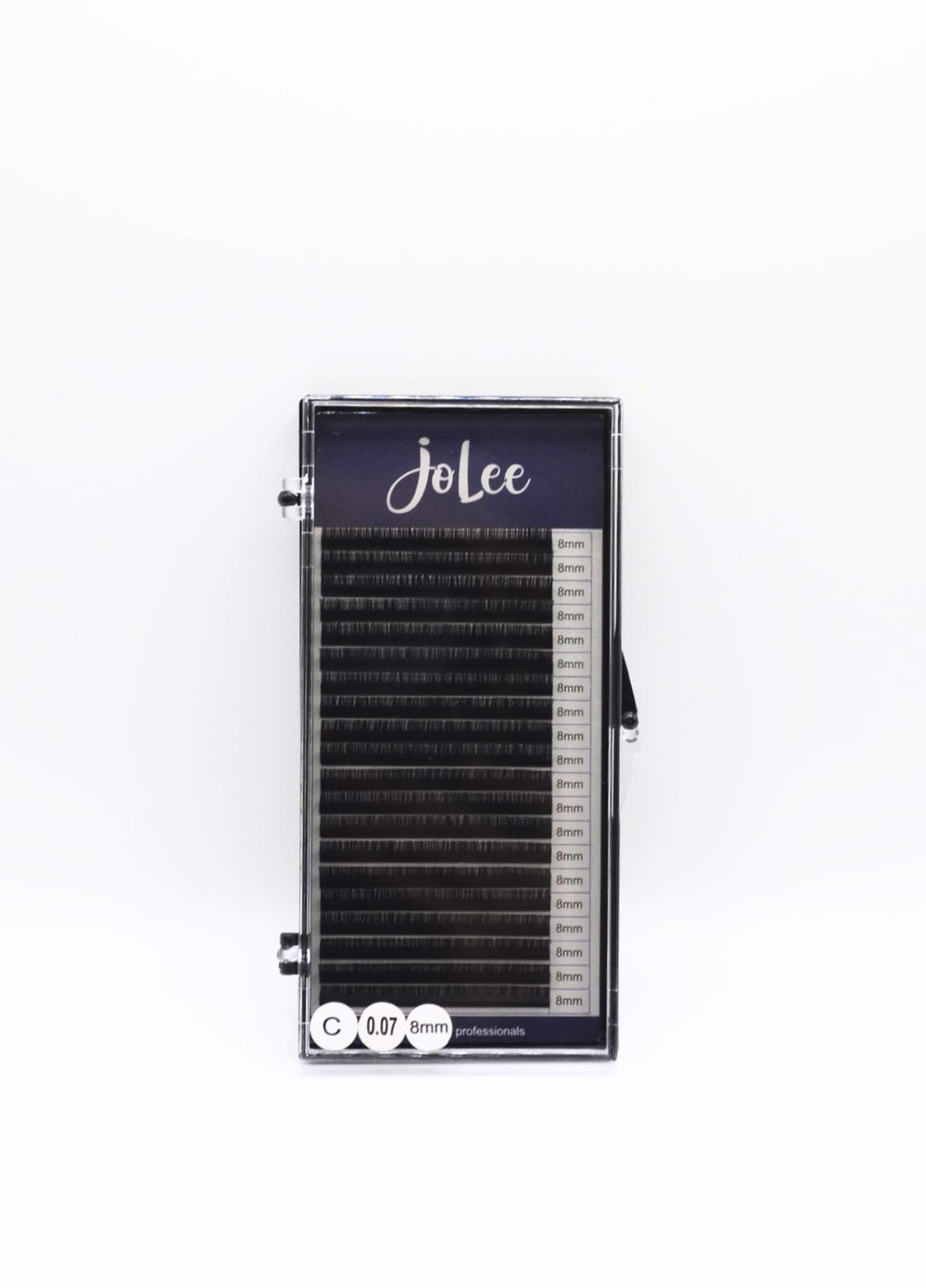 Ресницы для наращивания SUPER MINK LASH 20 линий одна длина черные, изгиб, толщина 0.07мм, длина 8мм JoLee C (257222653)