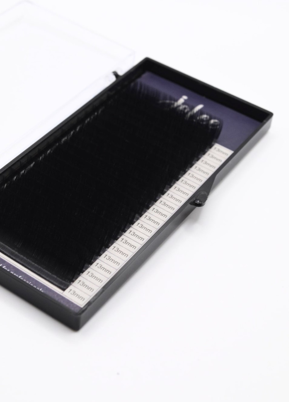 Вії для нарощування SUPER MINK LASH 20 ліній одна довжина чорні, вигин, товщина 0.07мм, довжина 13мм JoLee C (257222699)