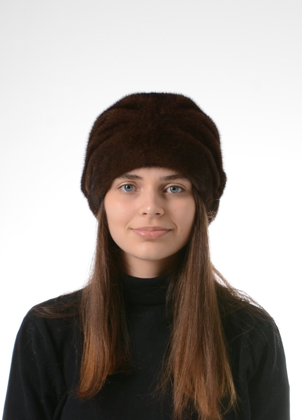 Женская зимняя норковая шапка кубанка из цельного натурального меха Меховой Стиль листок (257222729)