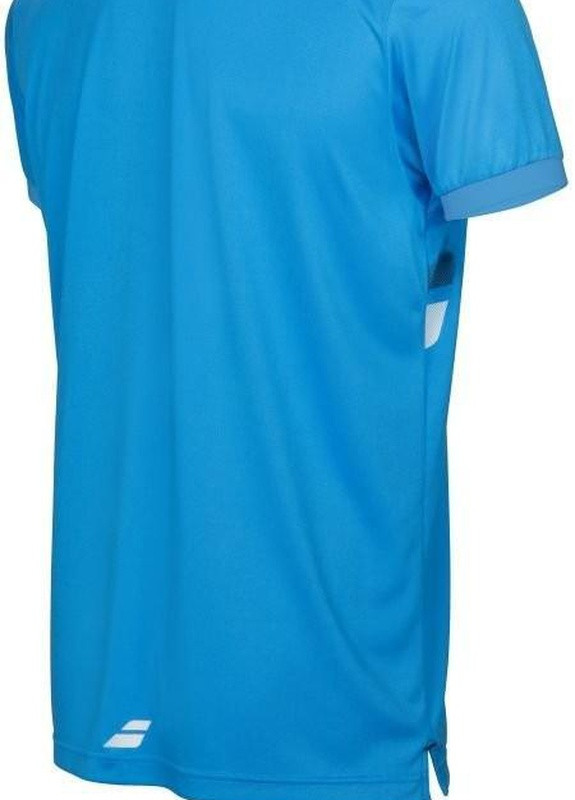 Синяя детская футболка-поло дет. core club polo boy drive blue (8-10) 2bs17021/132 8-10 для мальчика Babolat с логотипом