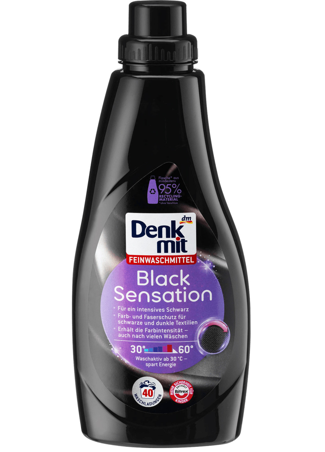 Гель для прання Black Sensation для чорних речей 1 л 40 прань Denkmit (257235390)