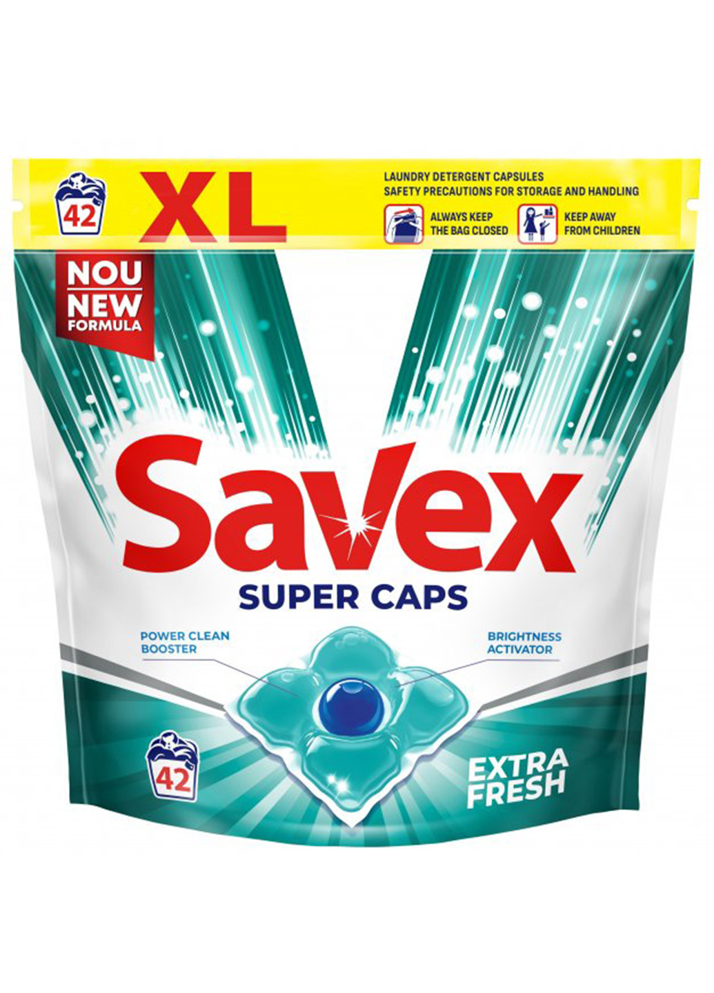 Капсули для прання Super Caps Extra Fresh 4 42 шт Savex (257235386)