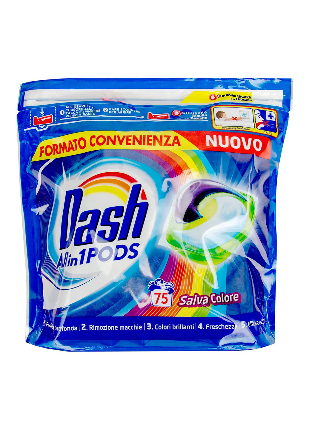 Капсули для прання All in 1 Color 75шт Dash (257235399)