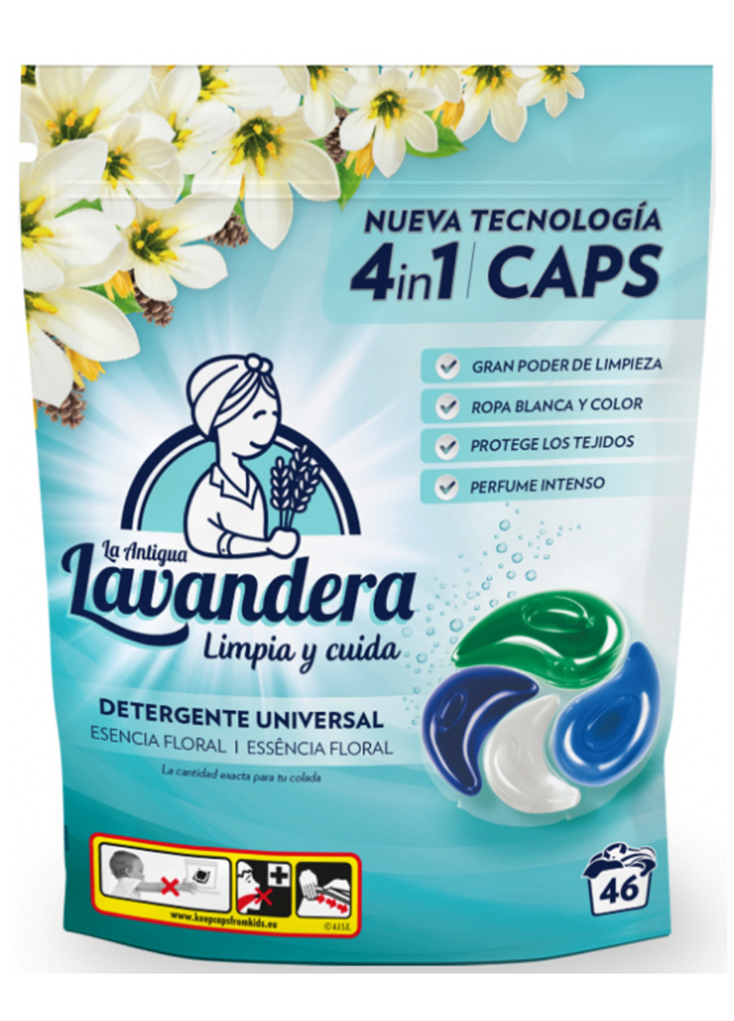Капсули для прання Lavandera Universal flowers, 46 шт La Antigua Lavandera (257235409)