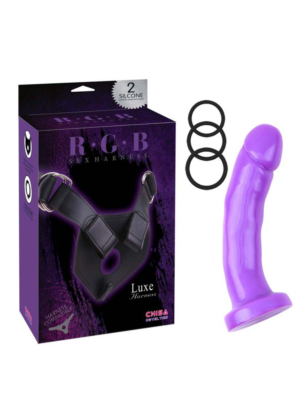 Страпон Фіолетовий Harness and Probe Chisa (257235782)