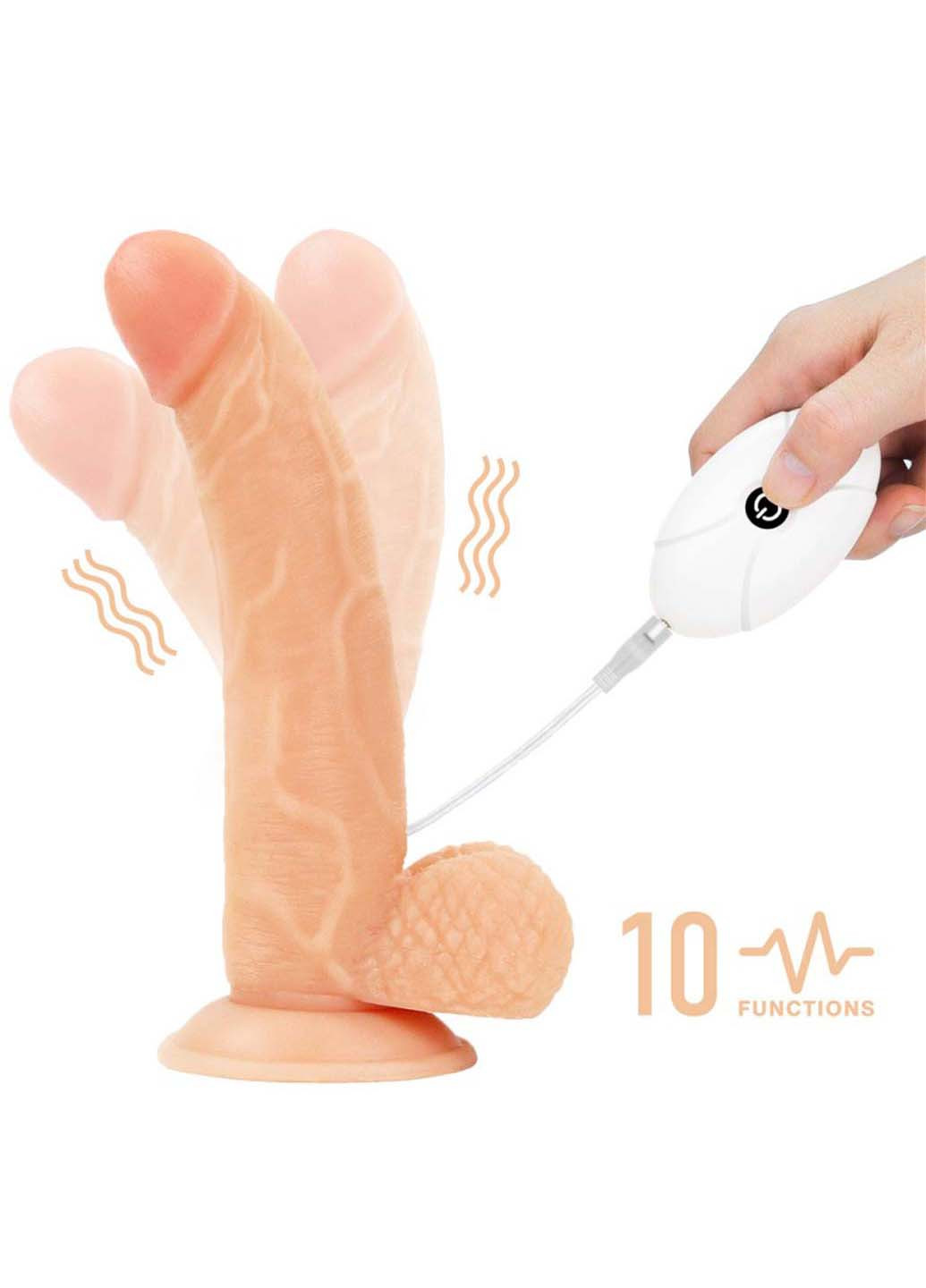 Женский страпон на ремешках Vibrating Easy Strapon Set 8.5 Lovetoy (257235832)