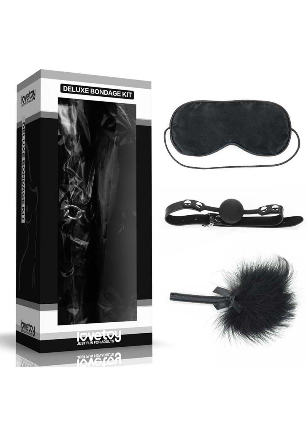 Набор для сексуальных бдсм игр Deluxe Bondage Kit (маска, кляп, тиклер) Lovetoy (257235898)