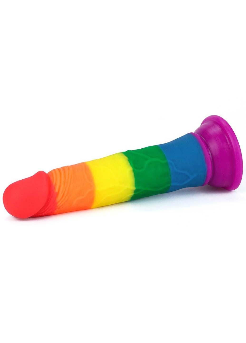 Фаллоимитатор на присоске радужный LGBT Prider Dildo 7.0 Lovetoy (257235874)