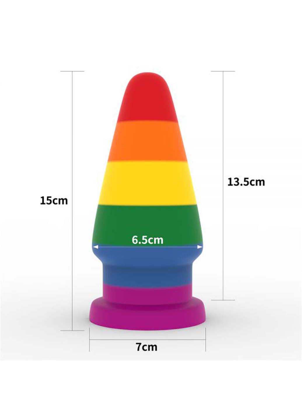 Анальная пробка радужная LGBT Prider Anal Plug 6.0 Lovetoy (257235808)