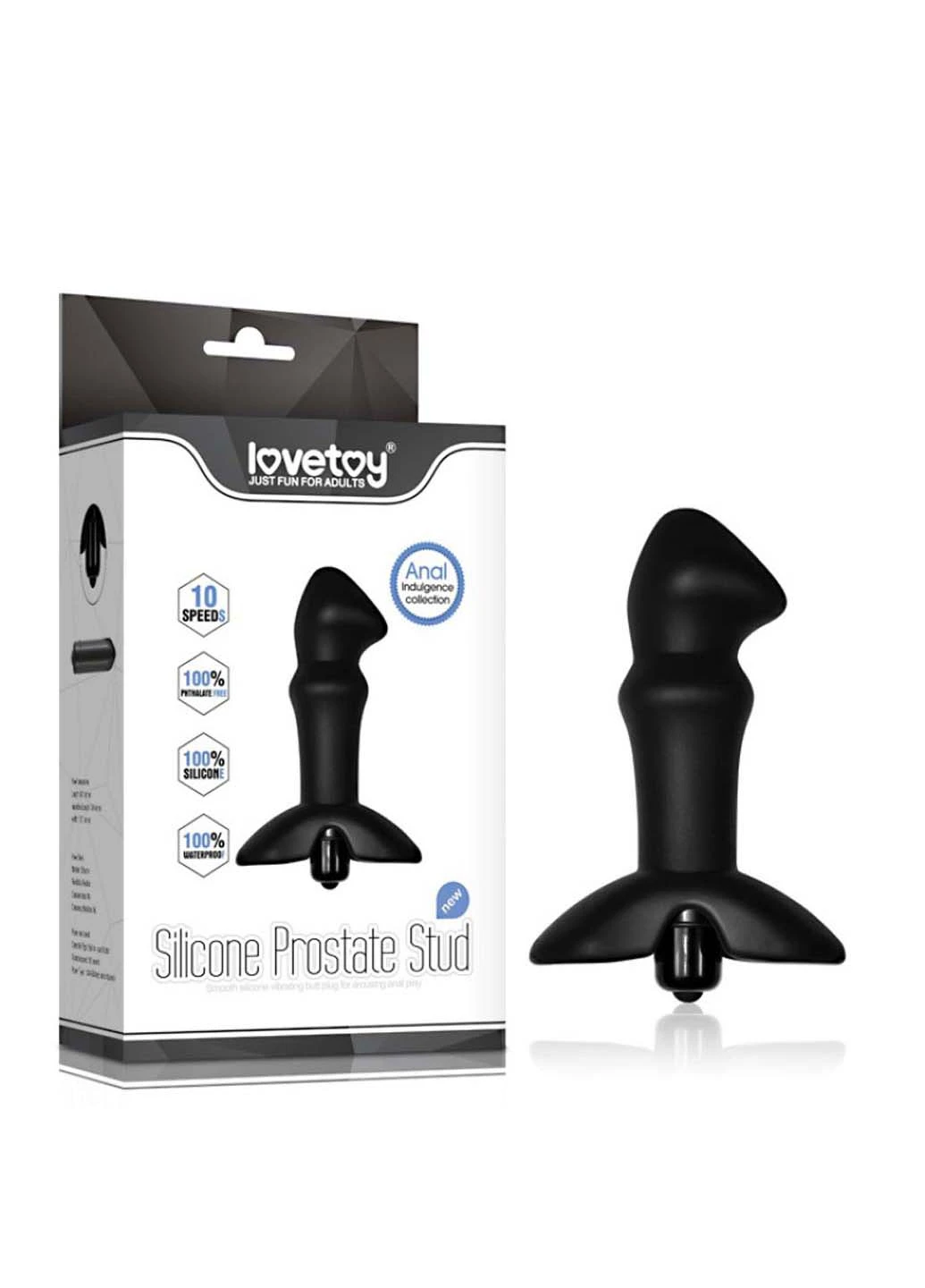 Водонепроникна силіконова анальна іграшка Anal Indulgence Collection Prostate Stud Lovetoy (257235805)