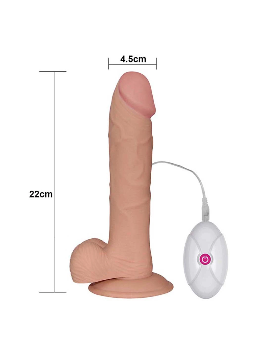 Вібратор на присосці з пультом керування The Ultra Soft Dude Vibrating 9 Lovetoy (257235878)