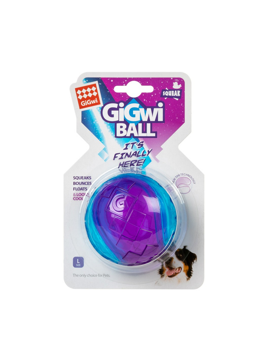 Іграшка М'яч із пищалкою для собак 8 см GiGwi (257247498)