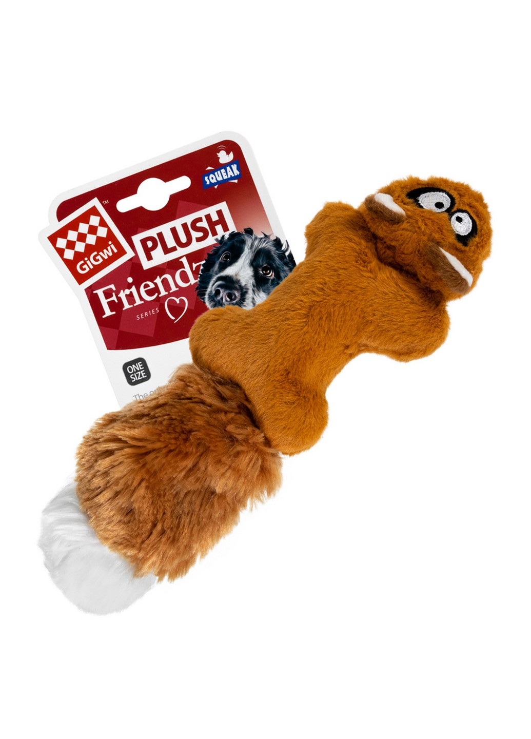 Іграшка Білка з 2-ма пищалками для собак 24 см GiGwi (257248440)