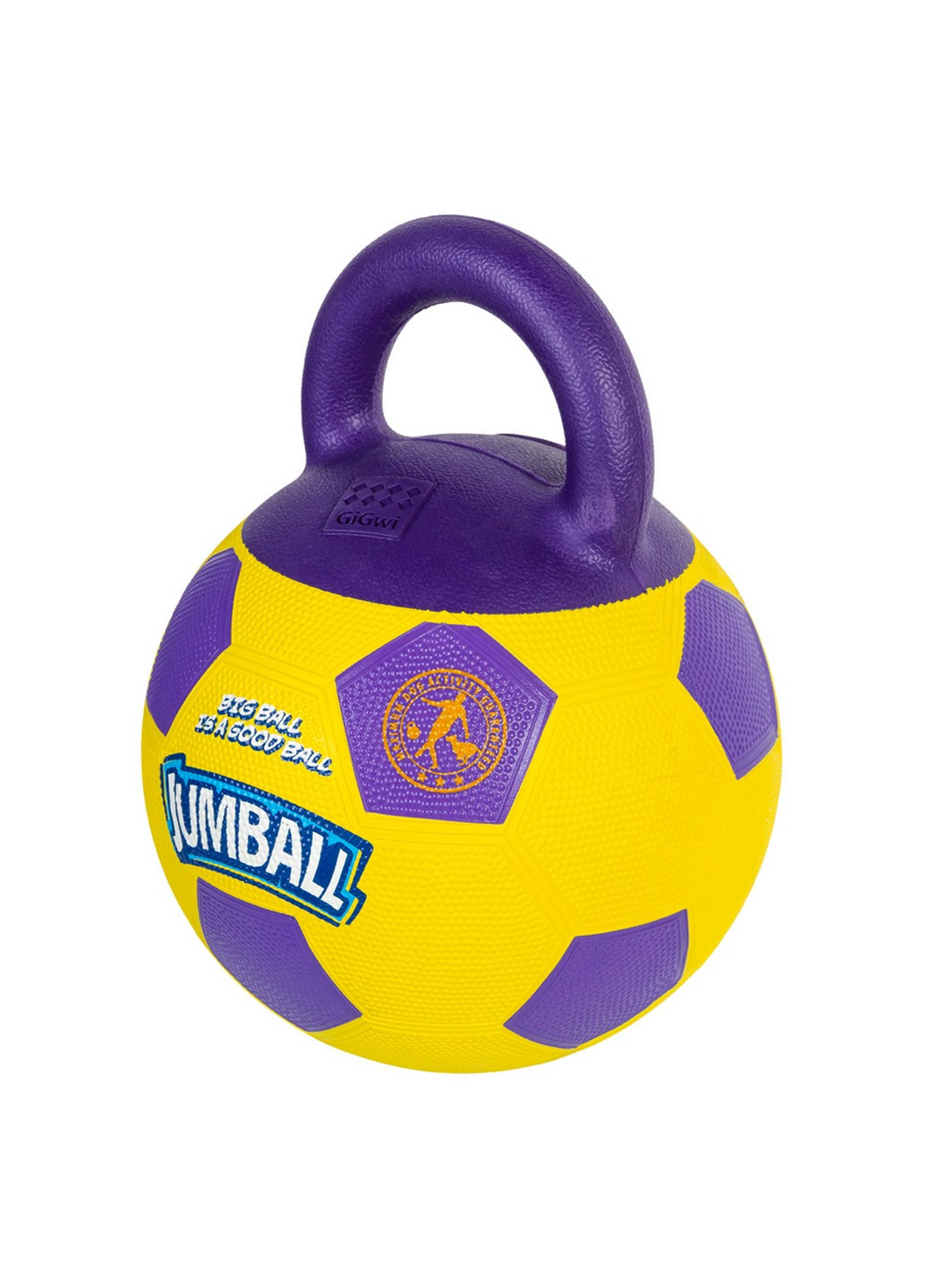 Іграшка М'яч футбольний з ручкою для собак 26 см GiGwi (257248543)