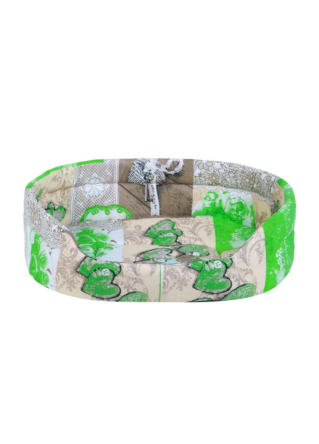 Кровать-лежанка овальная для собак и кошек 68х58х18 см ТеремОК (257246470)