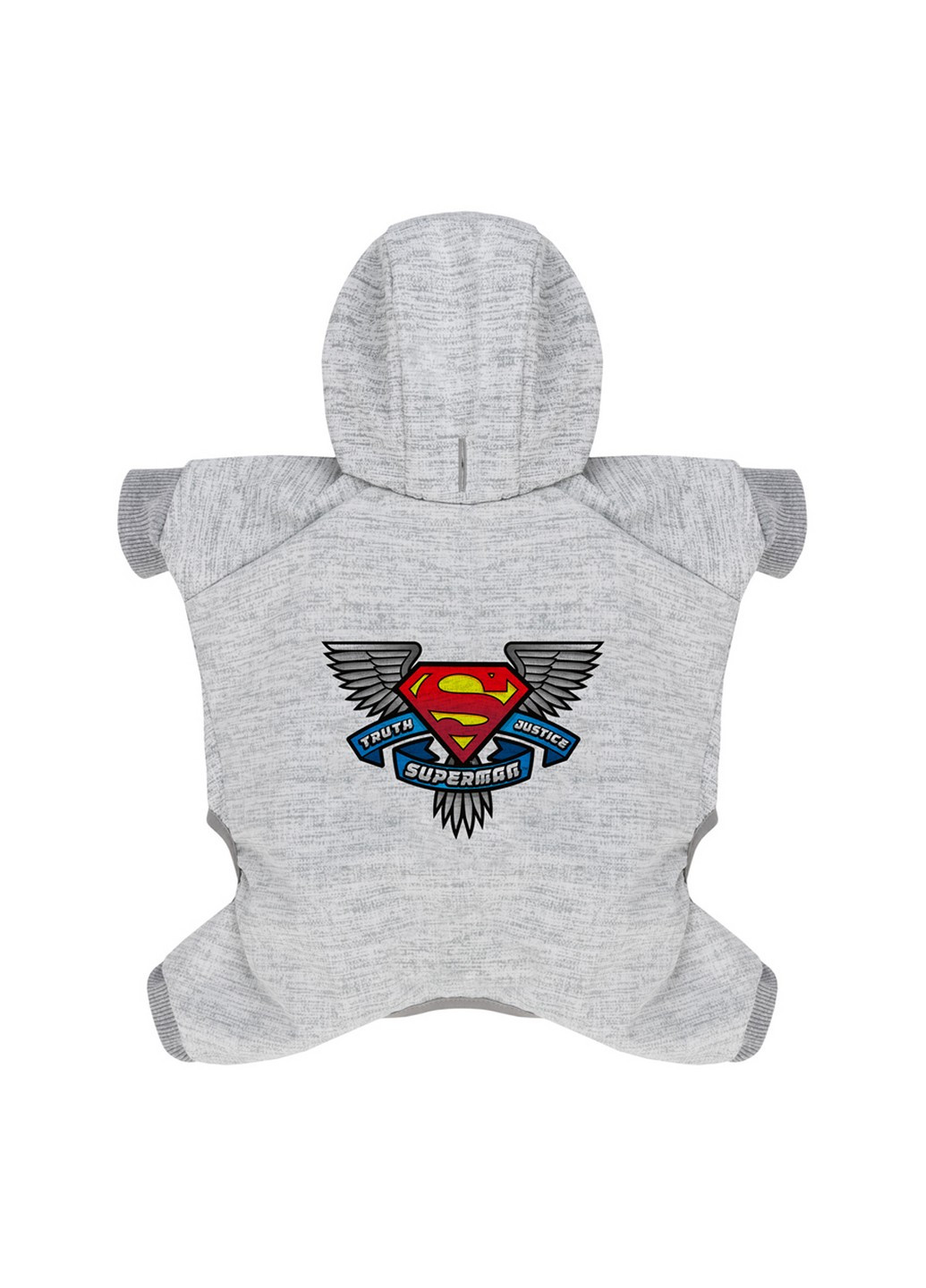 Стильний комбінезон для собак малюнок "Супермен, щоправда, справедливість" XS25 WAUDOG (257249605)