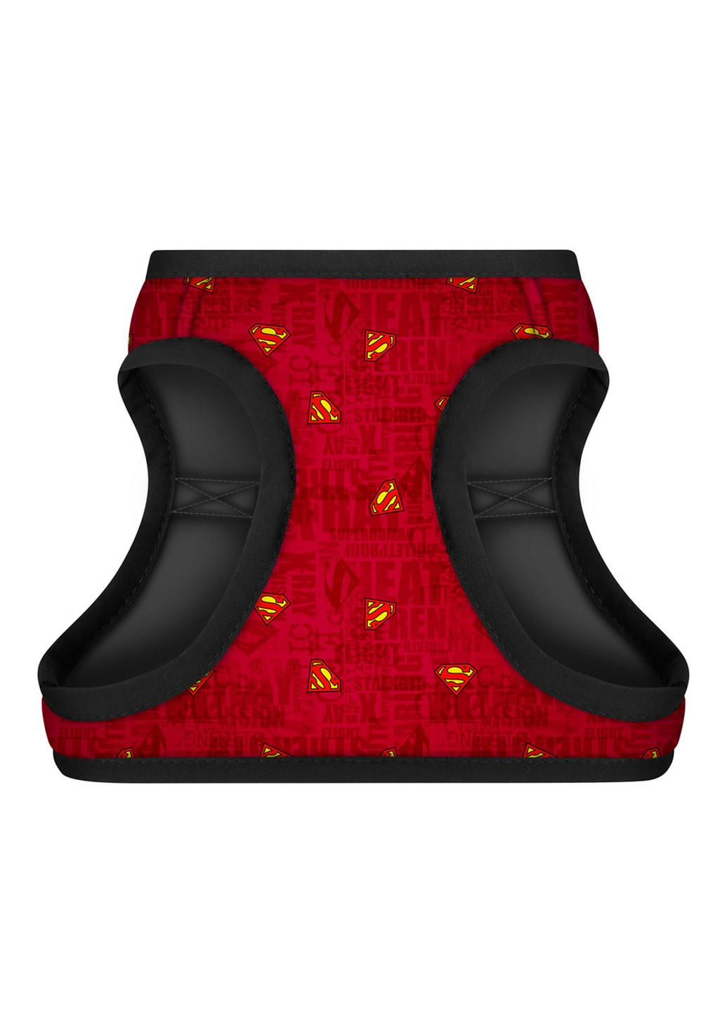 Поддерживающая шлея для собак мягкая c QR паспортом, рисунок "Супермен красный" S2 WAUDOG (257246980)