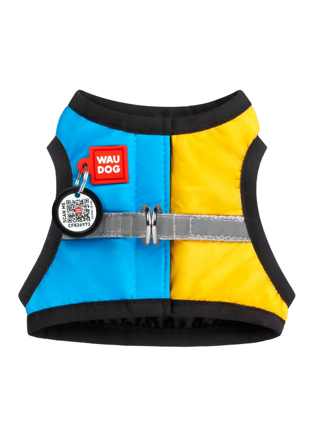 Поддерживающая шлея для собак мягкая c QR паспортом, "Colors of freedom" S1 WAUDOG (257250689)