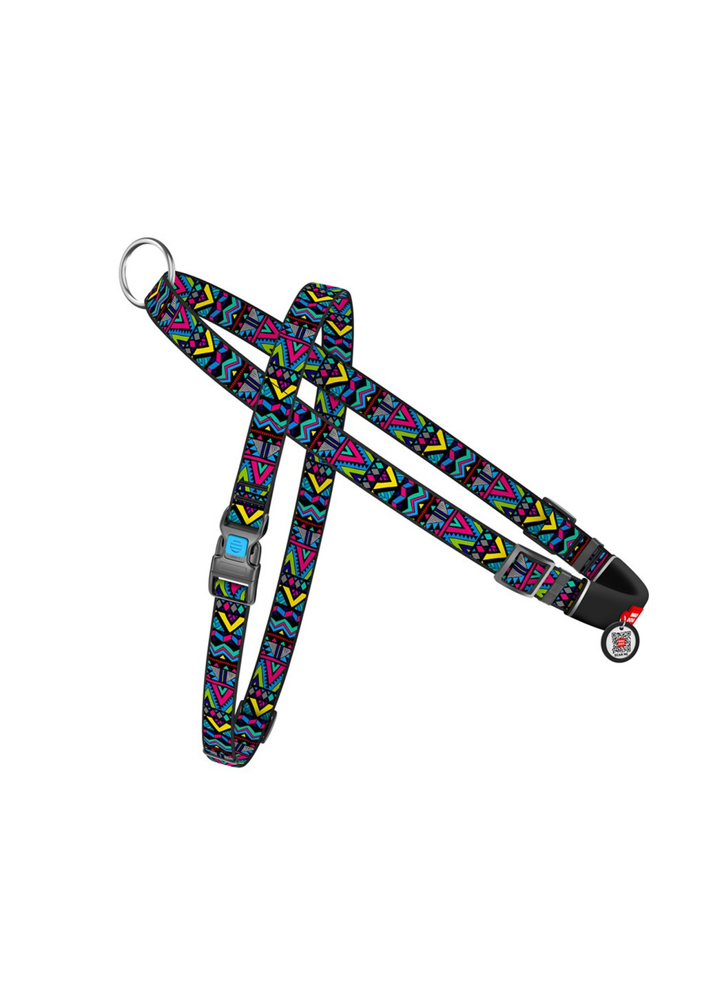 Підтримуюча шлейка для собак швидкознімна з QR паспортом, малюнок "Інді" M WAUDOG (257249110)