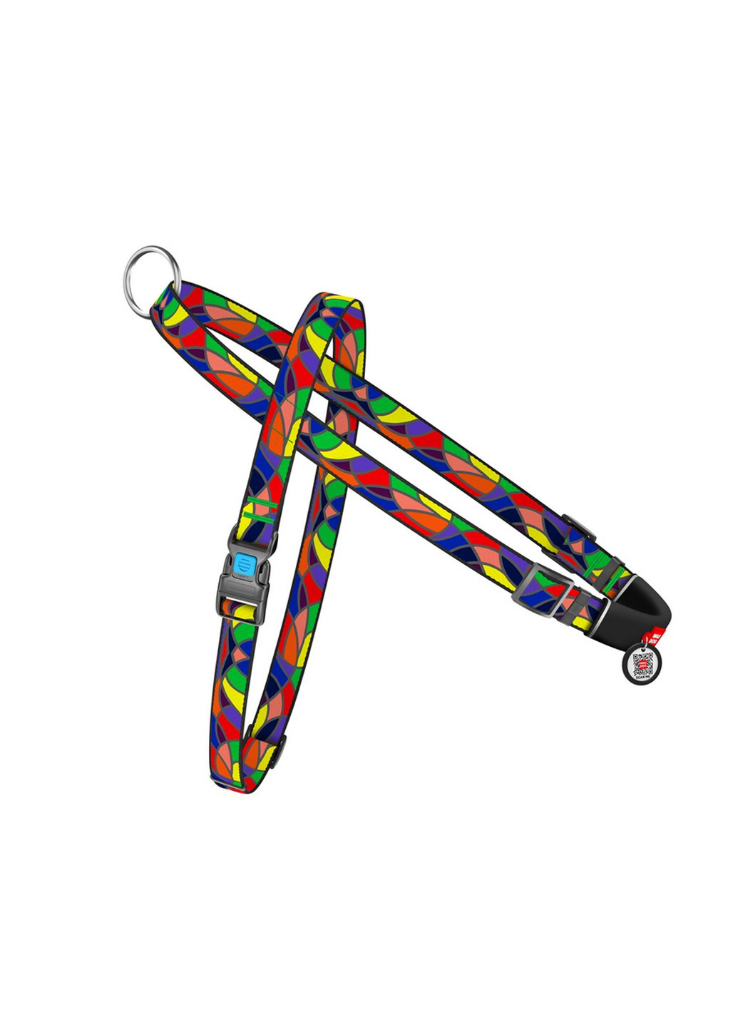 Підтримуюча шлейка для собак швидкознімна з QR паспортом, малюнок "Вітраж" S WAUDOG (257247835)