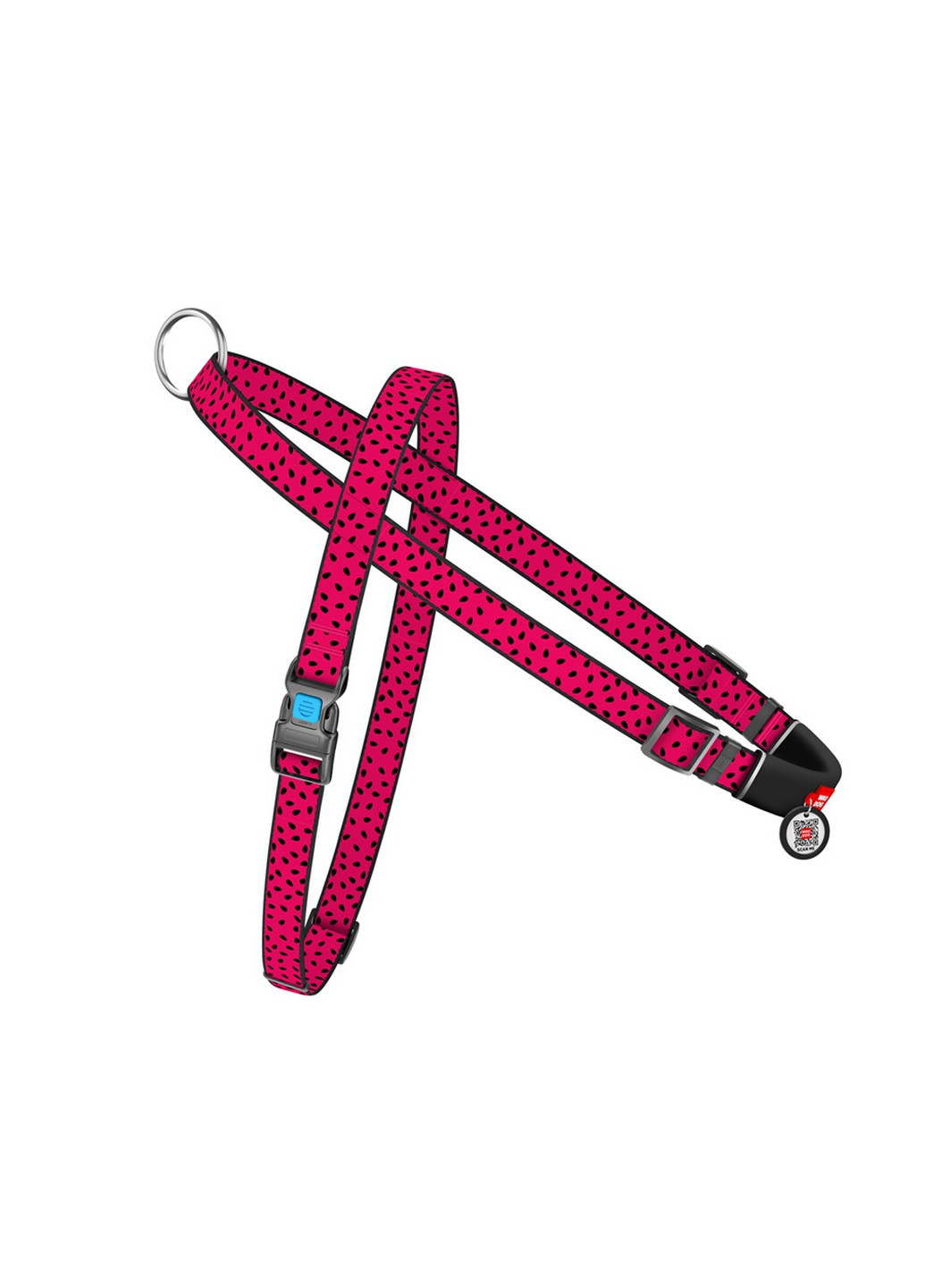 Поддерживающая шлея для собак быстросъемная c QR паспортом, рисунок "Арбуз" M WAUDOG (257247800)