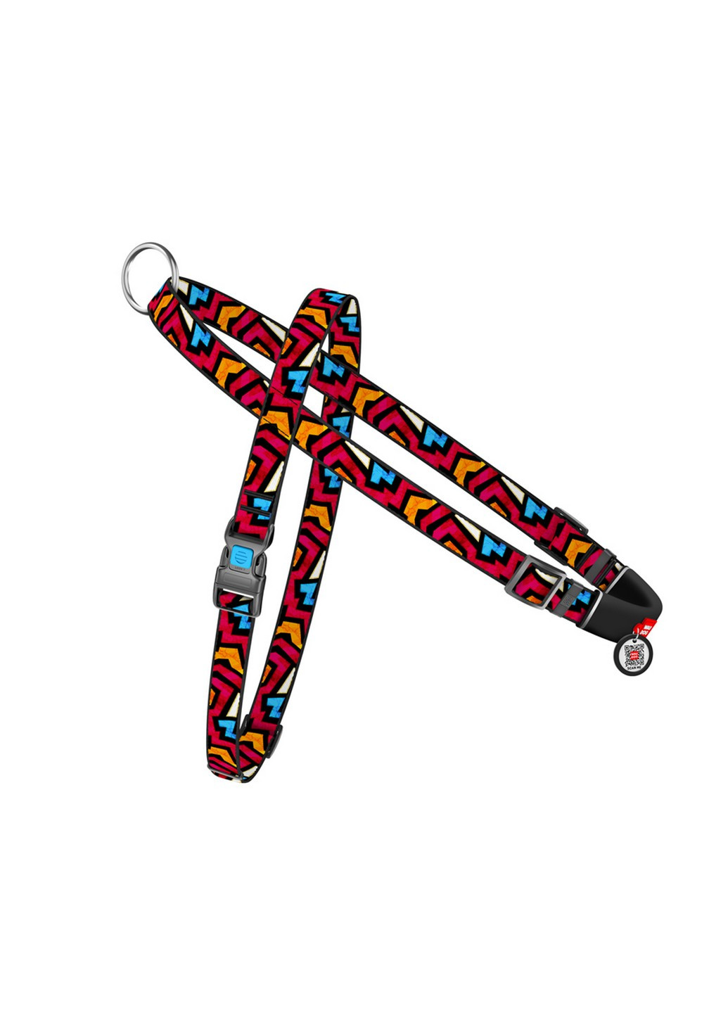 Поддерживающая шлея для собак быстросъемная c QR паспортом, рисунок "Граффити" S WAUDOG (257248859)