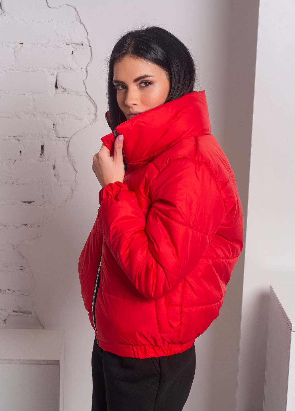 Красная демисезонная куртка женская осенняя к-008 SoulKiss k-008