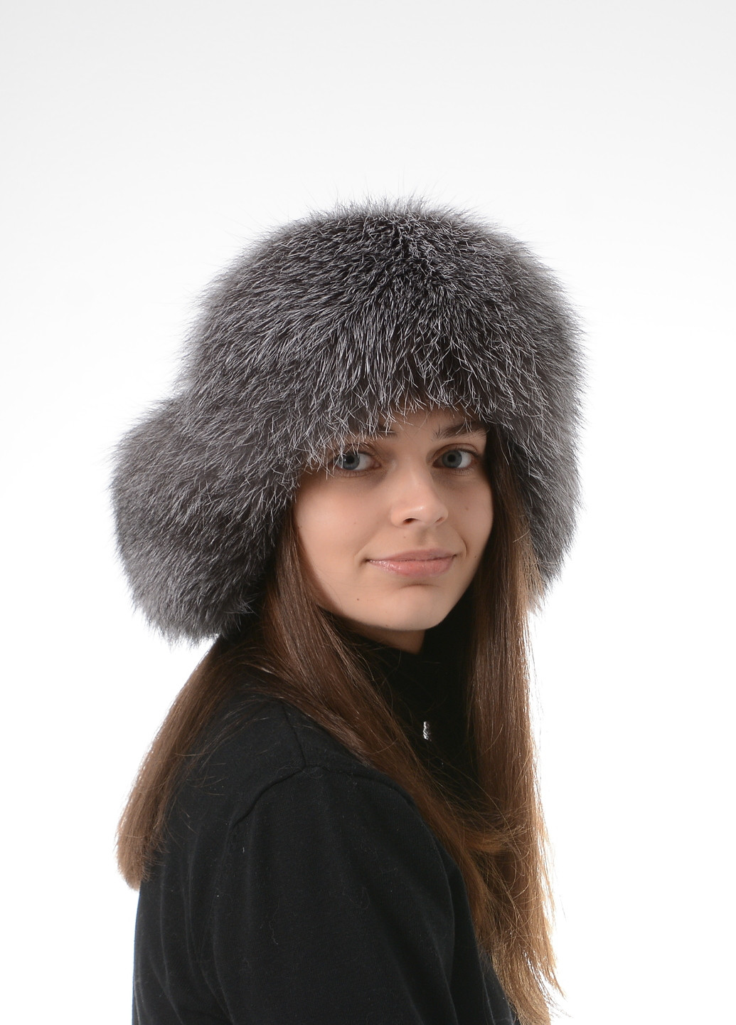 Унисекс меховая зимняя шапка ушанка из меха блюфроста Меховой Стиль Ушанка (257258760)
