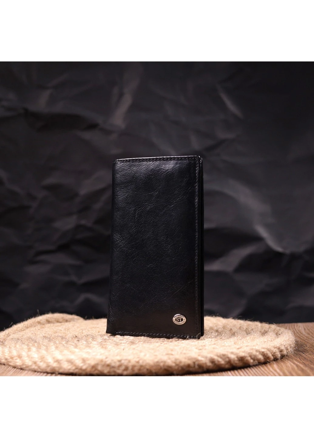 Гаманець шкіряний чоловічий 9,5х17х2 см st leather (257255452)