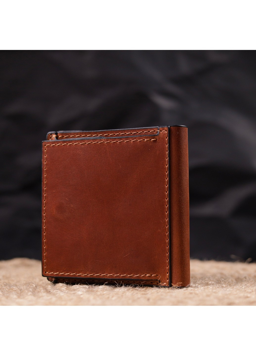 Кошелек кожаный мужской 9,5х10х1,5 см Grande Pelle (257255076)