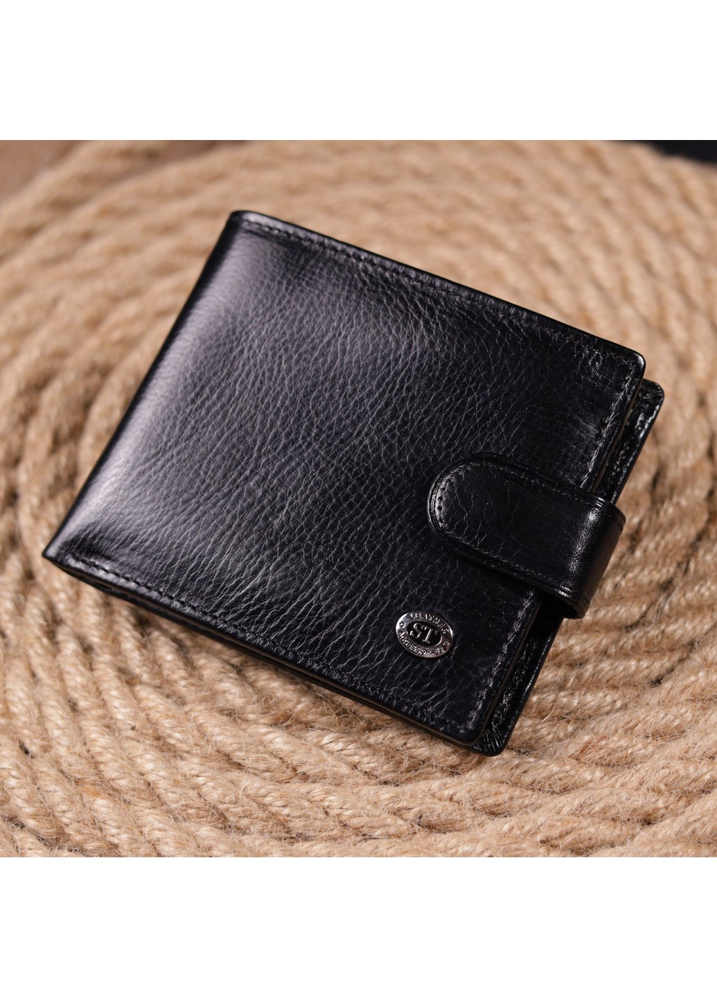 Бумажник кожаный мужской 11х9,5х2 см st leather (257255456)