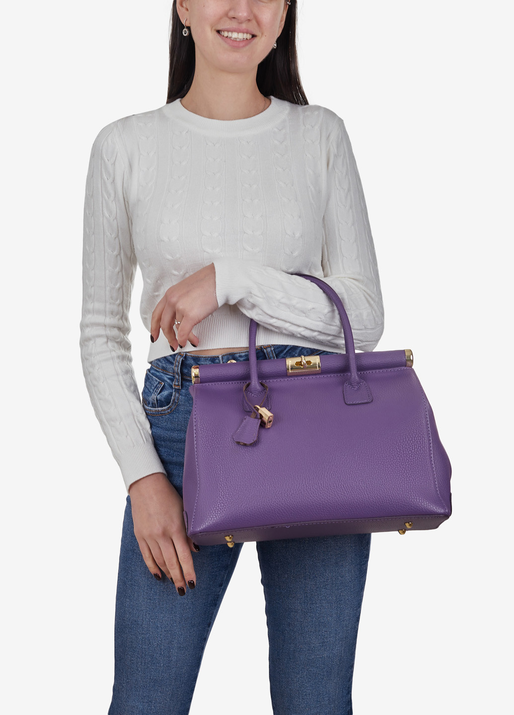 Сумка жіноча шкіряна саквояж середня Travel bag Regina Notte (257259436)