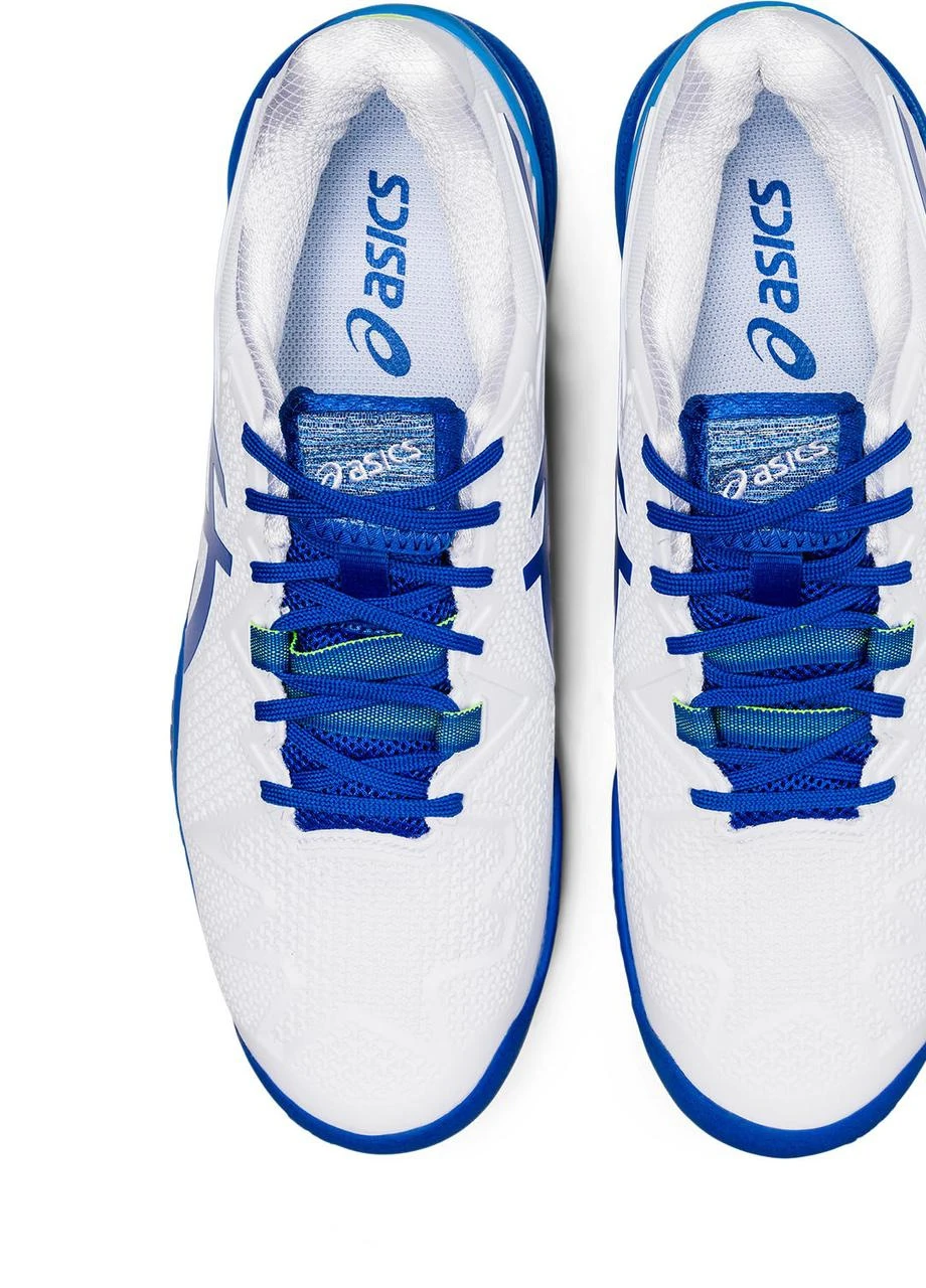 Білі кросівки чол. gel-resolution 8 clay wht/blu (41.5) 8 1041a346-960 41.5 демісезон Asics