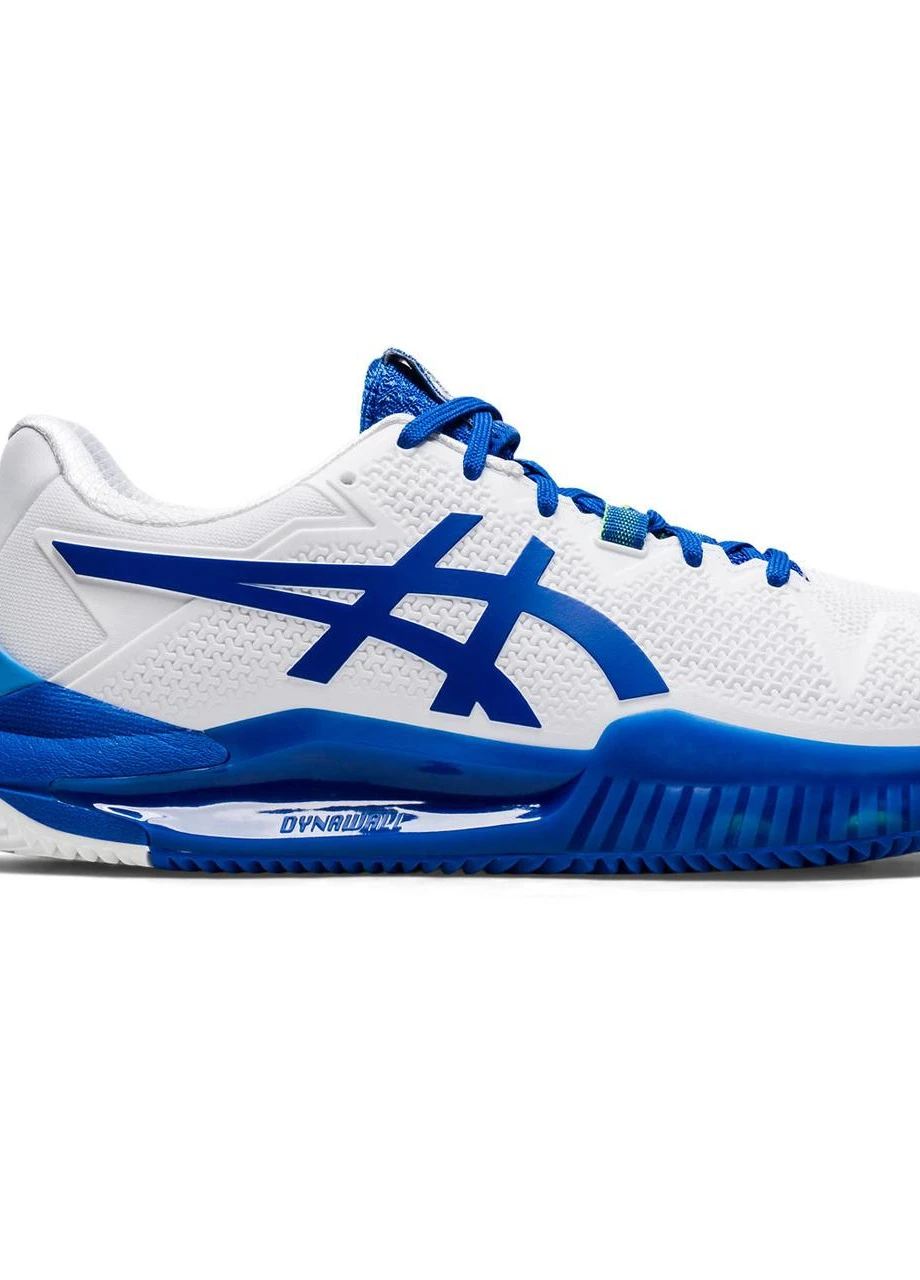 Белые демисезонные кроссовки муж. gel-resolution 8 clay wht/blu (42) 8.5 1041a346-960 42 Asics