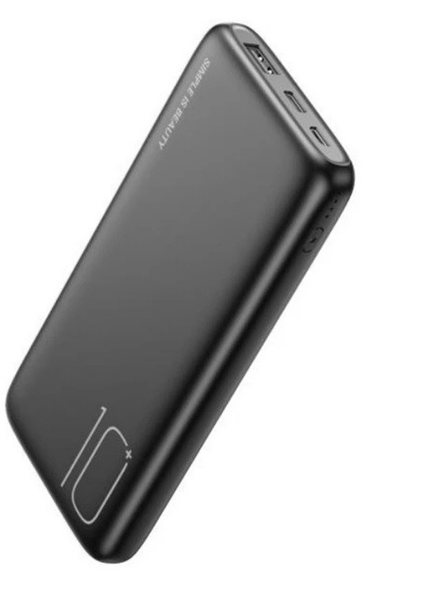 Портативный аккумулятор Power Bank PR182 USB 10000mAh Черный (павербанк) XO