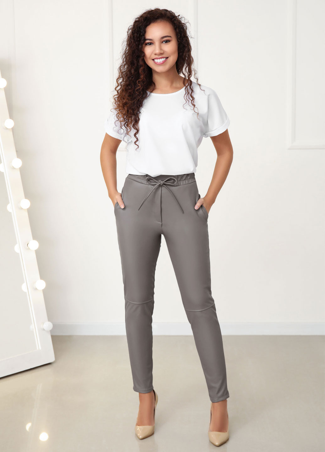 Демісезонні брюки з екошкіри Fashion Girl richy (257287540)