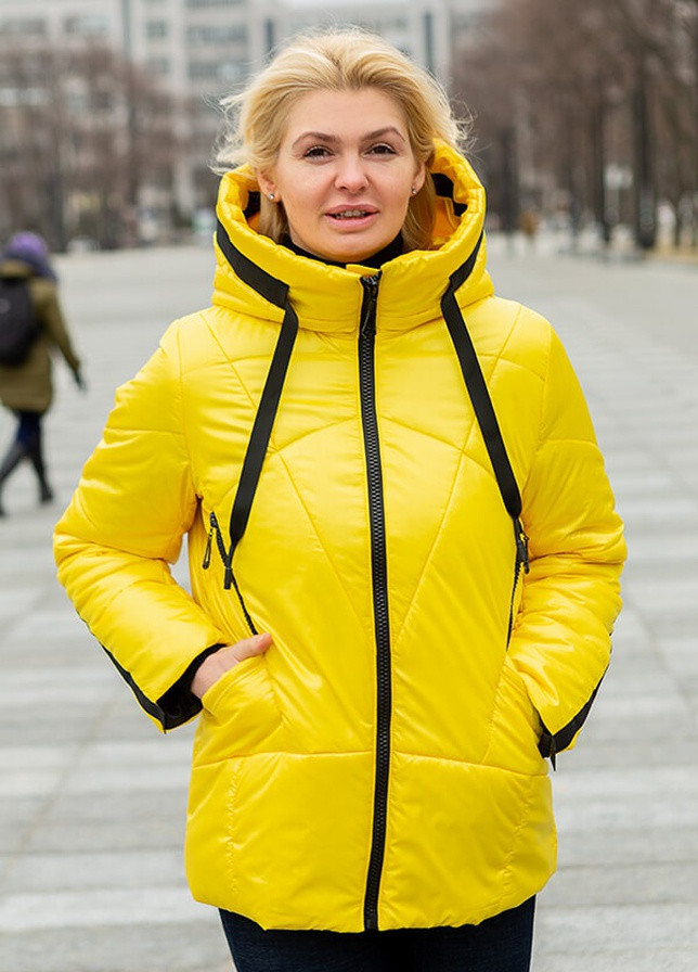 Желтая демисезонная куртка регина на сезон весна/осень MioRichi